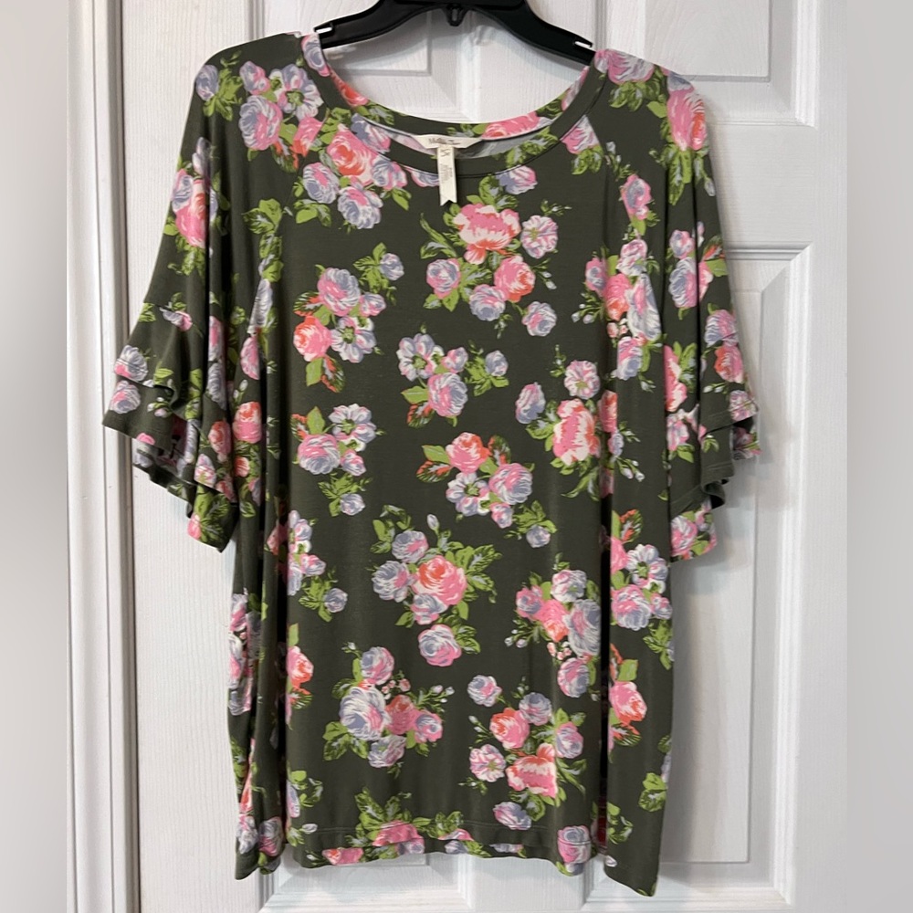 Matilda Jane pullover top has a floral print